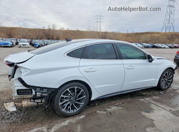 5NPEH4J20MH110674 2021 HYUNDAI SONATA Белый Задняя правая четверть