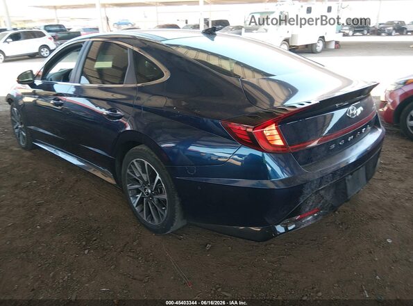 5NPEH4J21LH010761 2020 HYUNDAI SONATA Синий Задняя левая четверть