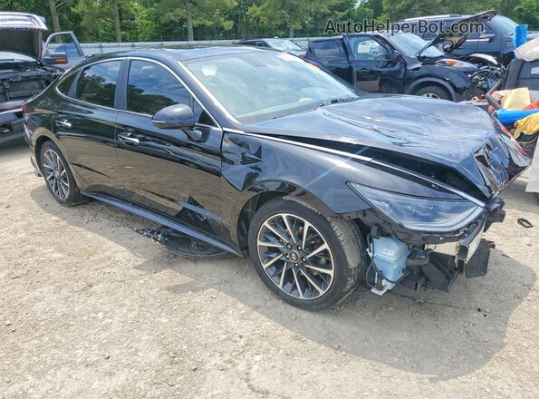 5NPEH4J21LH021307 2020 HYUNDAI SONATA Black Przód prawy