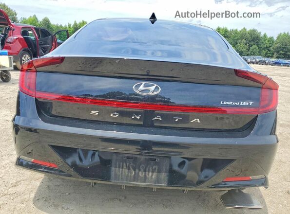 5NPEH4J21LH021307 2020 HYUNDAI SONATA Black Widok z tyłu