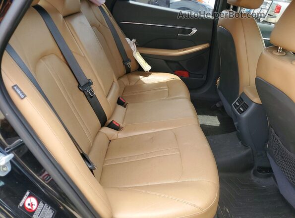 5NPEH4J21LH021307 2020 HYUNDAI SONATA Black Widok tylnych siedzeń