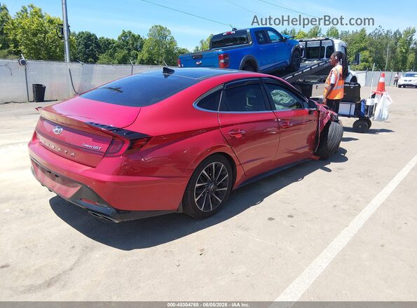 5NPEH4J21MH101451 2021 HYUNDAI SONATA Red Հետևի աջ