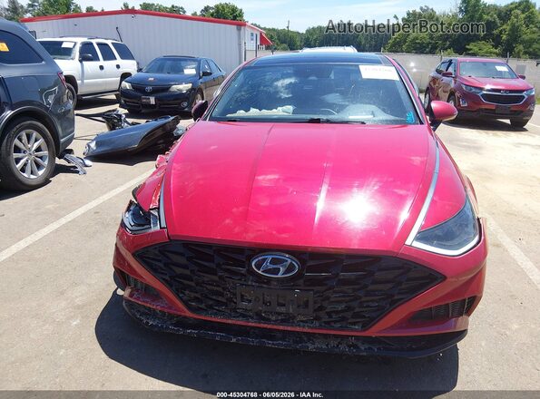 5NPEH4J21MH101451 2021 HYUNDAI SONATA Red Սարքավորումների վահանակի տեսք