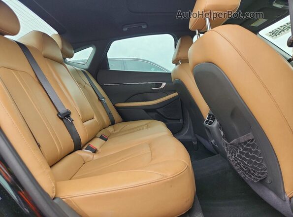 5NPEH4J22MH074681 2021 HYUNDAI SONATA Black Вид задніх сидінь