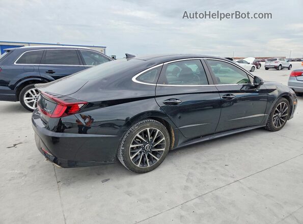 5NPEH4J22MH074681 2021 HYUNDAI SONATA Black Задня права чверть