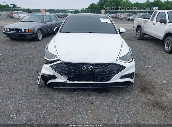 5NPEH4J23LH047052 2020 HYUNDAI SONATA White Widok zestawu wskaźników