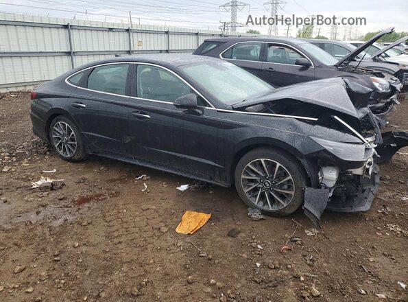 5NPEH4J24LH003447 2020 HYUNDAI SONATA Black წინა მარჯვენა