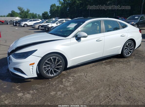 5NPEH4J24LH007014 2020 HYUNDAI SONATA White Front left