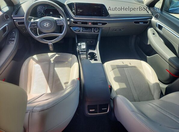 5NPEH4J24MH119426 2021 HYUNDAI SONATA Gray Widok deski rozdzielczej