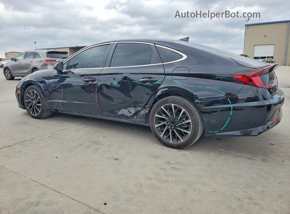 5NPEH4J25MH099686 2021 HYUNDAI SONATA Black უკანა მარცხენა