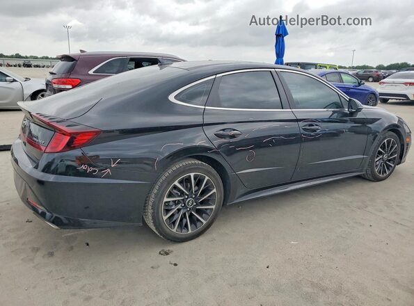 5NPEH4J25MH099686 2021 HYUNDAI SONATA Black უკანა მარჯვენა