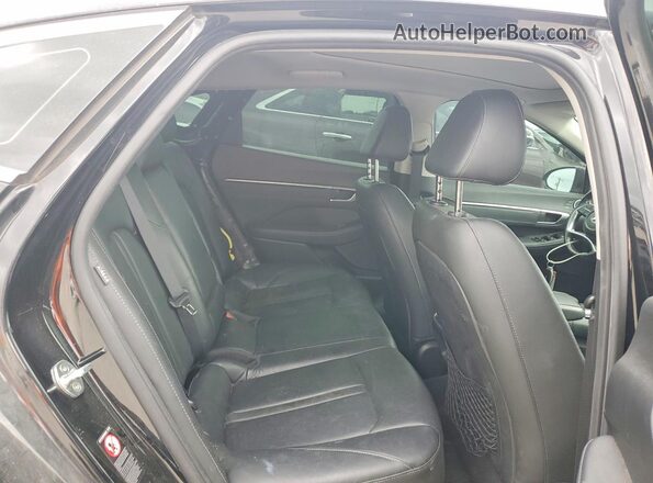 5NPEH4J25MH099686 2021 HYUNDAI SONATA Black უკანა სავარძლების ხედი
