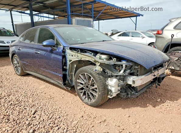 5NPEH4J26LH045652 2020 HYUNDAI SONATA Blue Front right