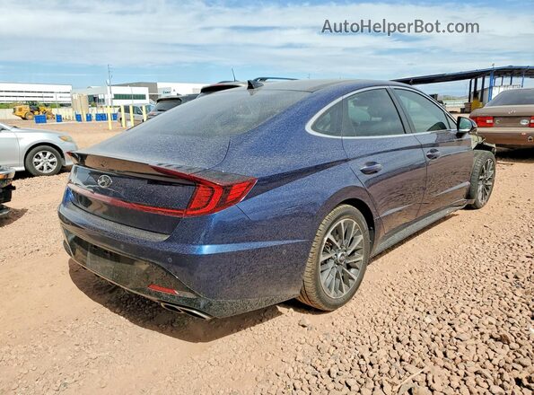 5NPEH4J26LH045652 2020 HYUNDAI SONATA Blue Rear right