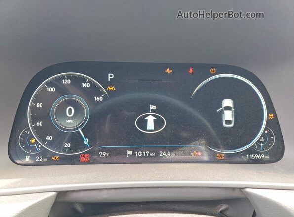 5NPEH4J26LH045652 2020 HYUNDAI SONATA Blue Instrument cluster view