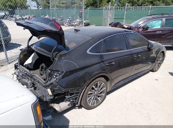 5NPEH4J26LH046252 2020 HYUNDAI SONATA Черный Задняя правая четверть