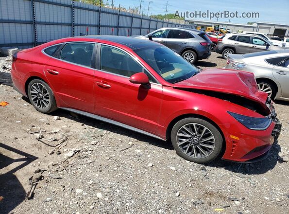 5NPEH4J26LH052827 2020 HYUNDAI SONATA Red Front right