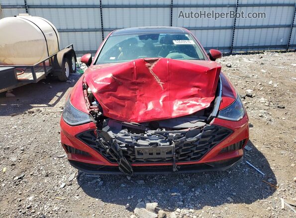 5NPEH4J26LH052827 2020 HYUNDAI SONATA Red Front view