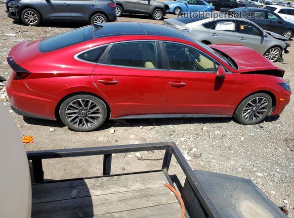 5NPEH4J26LH052827 2020 HYUNDAI SONATA Red Rear right