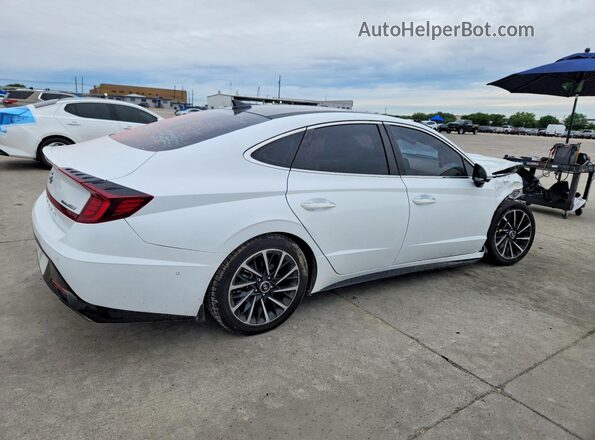 5NPEH4J28MH063782 2021 HYUNDAI SONATA White უკანა მარჯვენა