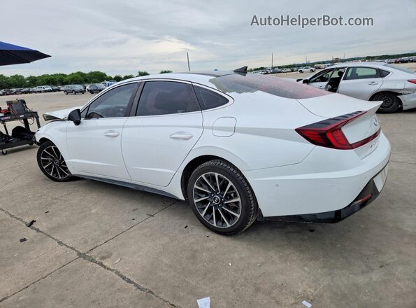5NPEH4J28MH063782 2021 HYUNDAI SONATA White უკანა მარცხენა