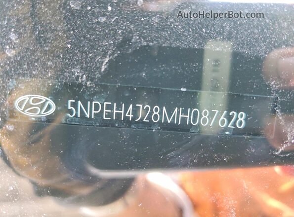5NPEH4J28MH087628 2021 HYUNDAI SONATA Black 