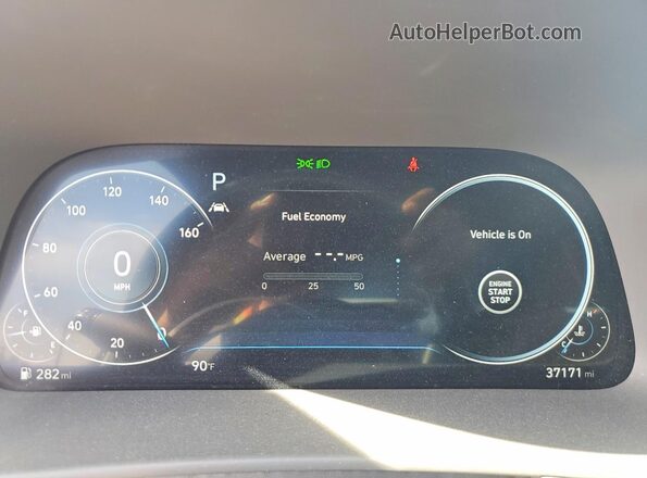 5NPEH4J28MH095826 2021 HYUNDAI SONATA White Widok zestawu wskaźników
