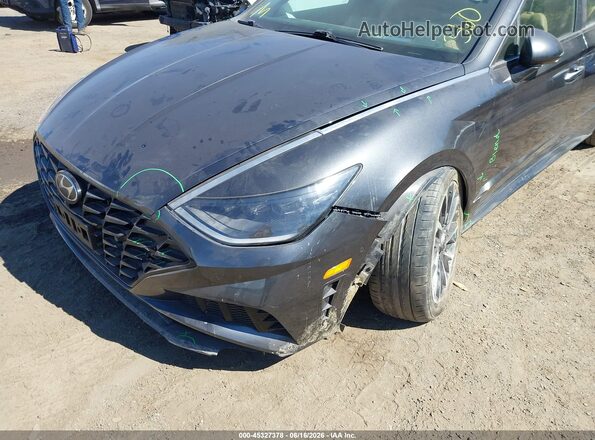 5NPEH4J28MH110549 2021 HYUNDAI SONATA Серый Вид спереди
