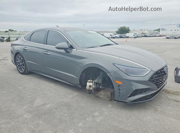 5NPEH4J29LH006358 2020 HYUNDAI SONATA Gray წინა მარჯვენა