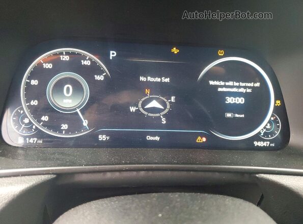 5NPEH4J29LH006358 2020 HYUNDAI SONATA Gray ხელსაწყოთა პანელის ხედი