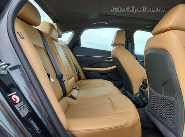5NPEH4J29MH092725 2021 HYUNDAI SONATA Gray უკანა სავარძლების ხედი