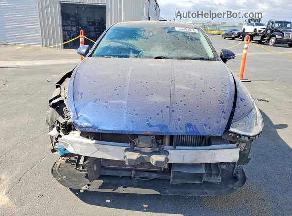 5NPEH4J29MH095687 2021 HYUNDAI SONATA Blue Вид спереду