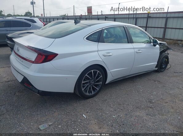 5NPEH4J29MH125061 2021 HYUNDAI SONATA Белый Задняя правая четверть