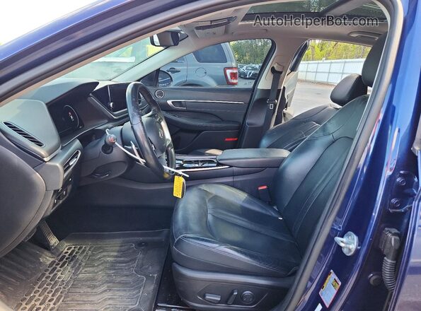 5NPEH4J29NH148471 2022 HYUNDAI SONATA Blue Вид салону спереду