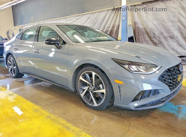 5NPEJ4J21MH062736 2021 HYUNDAI SONATA Gray წინა მარჯვენა