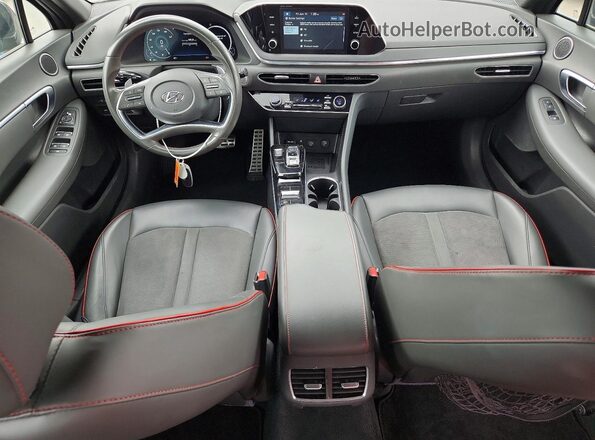 5NPEJ4J22MH083191 2021 HYUNDAI SONATA Gray წინა პანელის ხედი