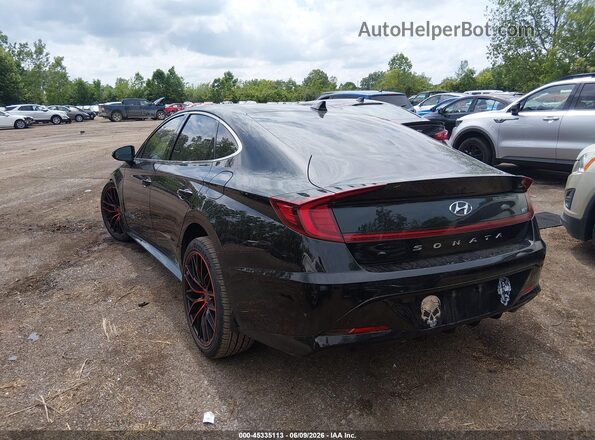 5NPEJ4J22MH117467 2021 HYUNDAI SONATA Black Trasero izquierdo