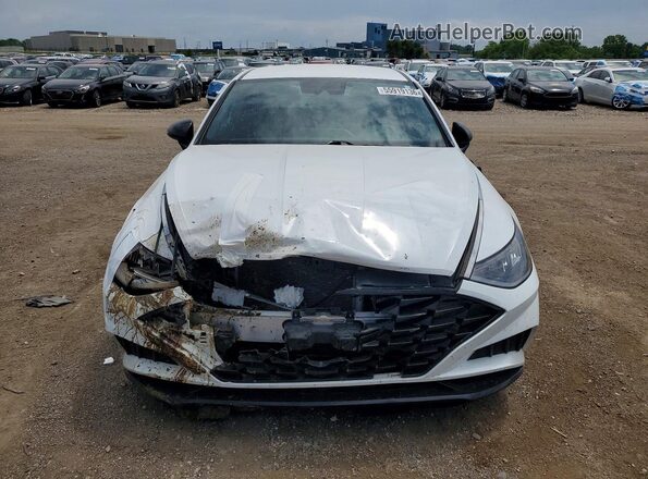 5NPEJ4J23LH016579 2020 HYUNDAI SONATA White Դիմացի տեսք