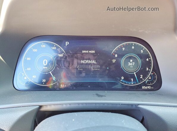 5NPEJ4J23LH025413 2020 HYUNDAI SONATA Red Вид щитка приладів