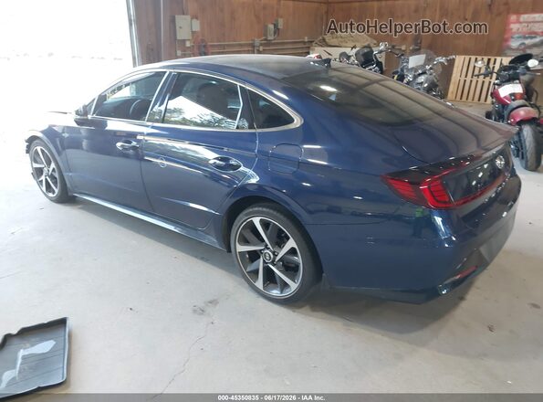 5NPEJ4J23MH132687 2021 HYUNDAI SONATA Синий Задняя левая четверть