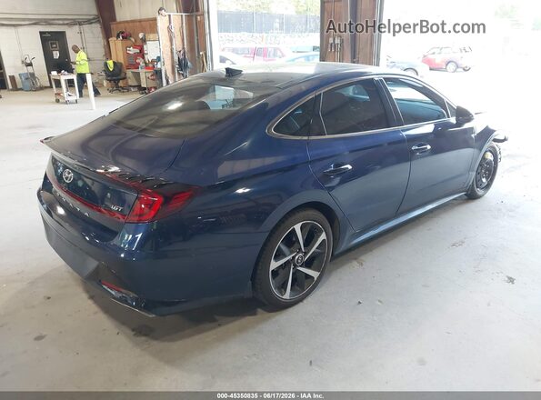 5NPEJ4J23MH132687 2021 HYUNDAI SONATA Синий Задняя правая четверть