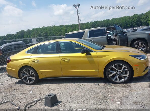 5NPEJ4J24MH088621 2021 HYUNDAI SONATA Yellow სალონის 360-გრადუსიანი ხედი