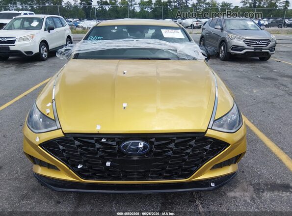5NPEJ4J24MH098162 2021 HYUNDAI SONATA Yellow Դիմացի տեսք