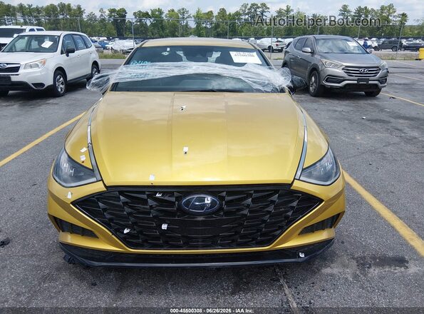 5NPEJ4J24MH098162 2021 HYUNDAI SONATA Yellow Սարքավորումների վահանակի տեսք