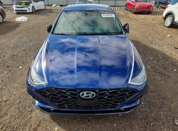 5NPEJ4J24MH108530 2021 HYUNDAI SONATA Blue წინა ხედი