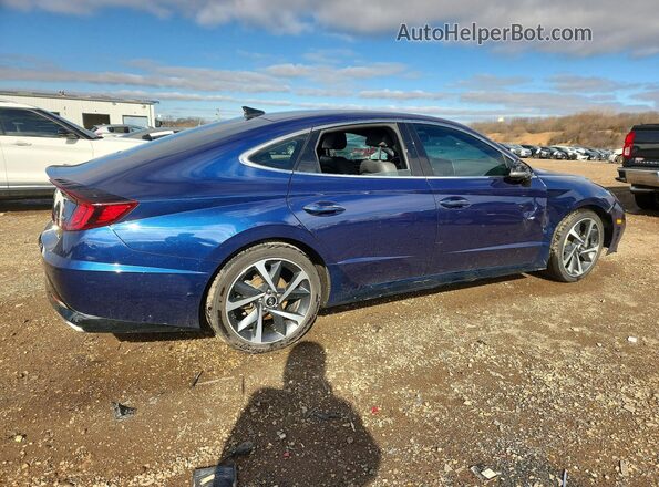 5NPEJ4J24MH108530 2021 HYUNDAI SONATA Blue უკანა მარჯვენა