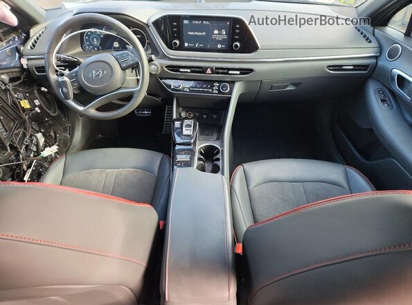 5NPEJ4J24MH108530 2021 HYUNDAI SONATA Blue წინა პანელის ხედი