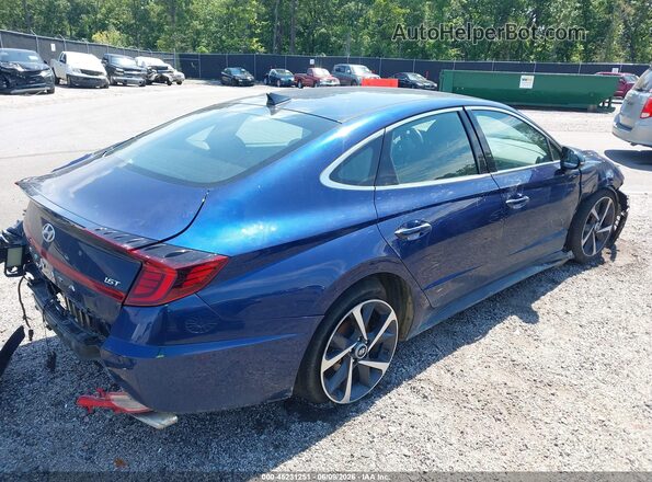 5NPEJ4J25MH062822 2021 HYUNDAI SONATA Blue უკანა მარჯვენა