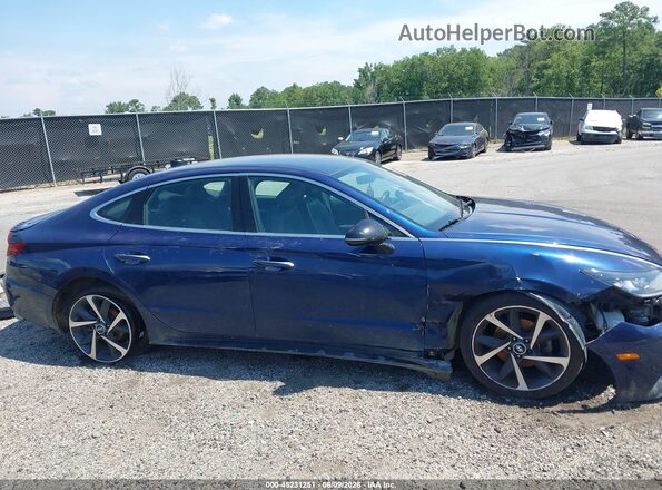 5NPEJ4J25MH062822 2021 HYUNDAI SONATA Blue სალონის 360-გრადუსიანი ხედი
