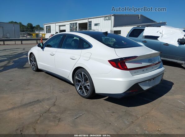 5NPEJ4J26MH073666 2021 HYUNDAI SONATA White Հետևի ձախ
